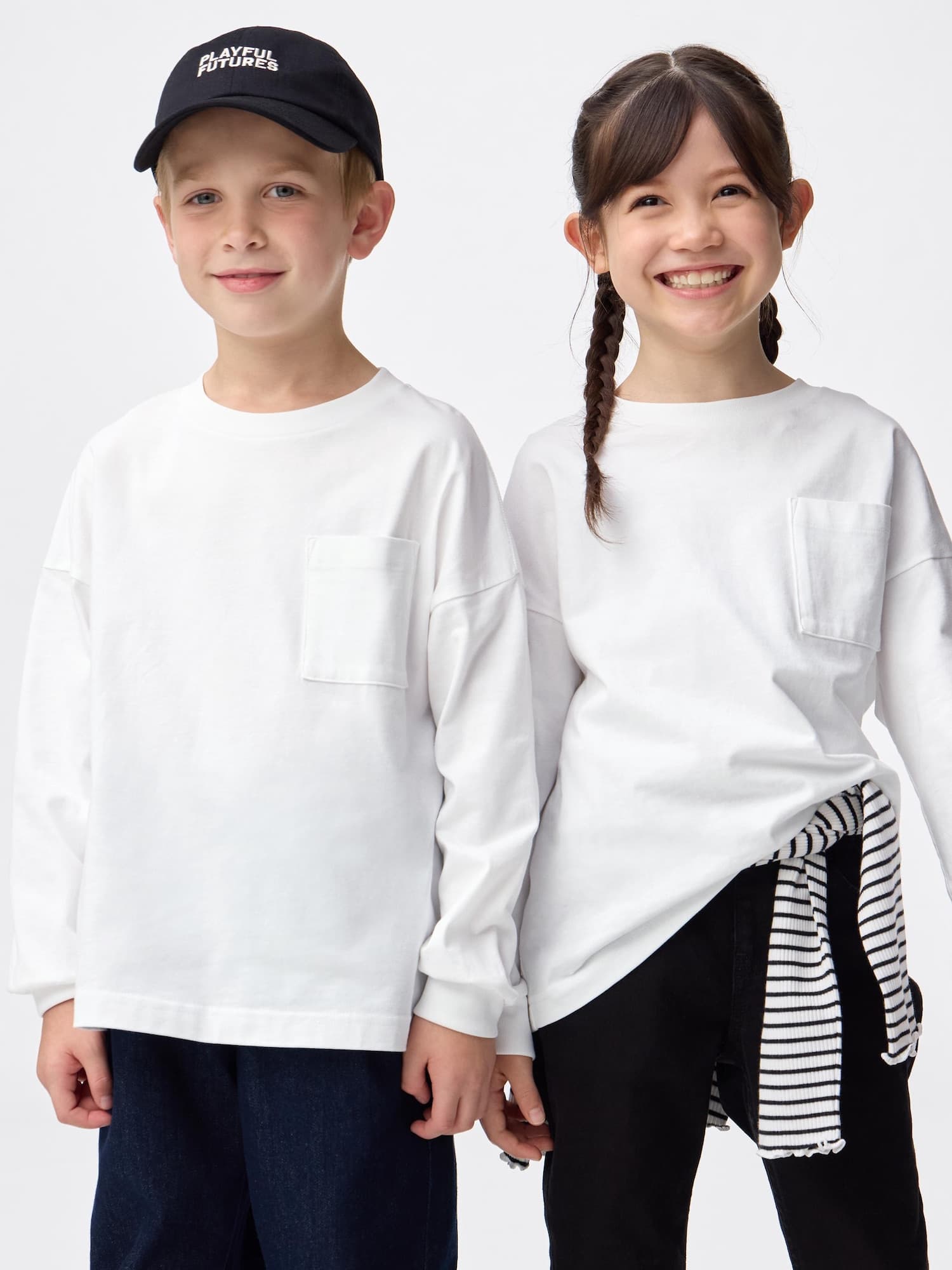 KIDS(男女兼用) コットンポケットT(長袖)