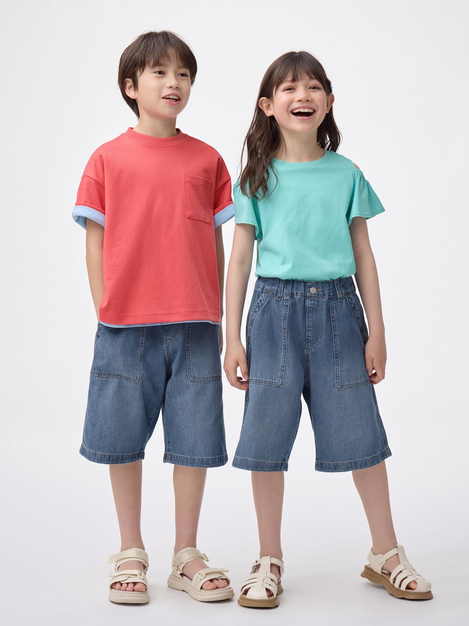KIDS(男女兼用)デニムバギーショーツ